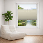 Zijdeglans plissé -  Beige crème