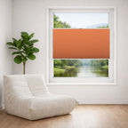 Zijdeglans plissé -  Terracotta oranje