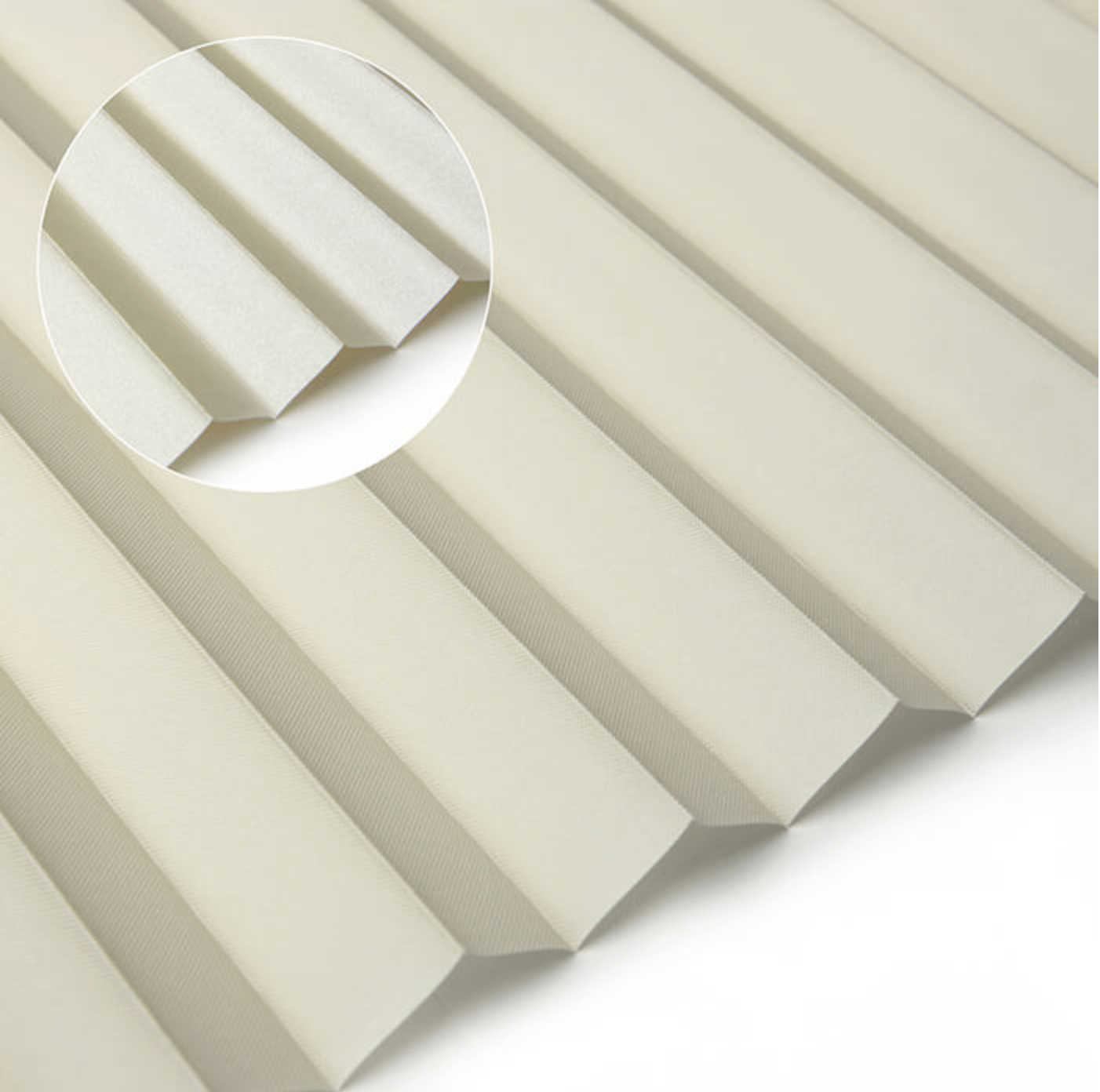 Zijdeglans plissé -  Beige crème