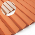 Zijdeglans plissé -  Terracotta oranje